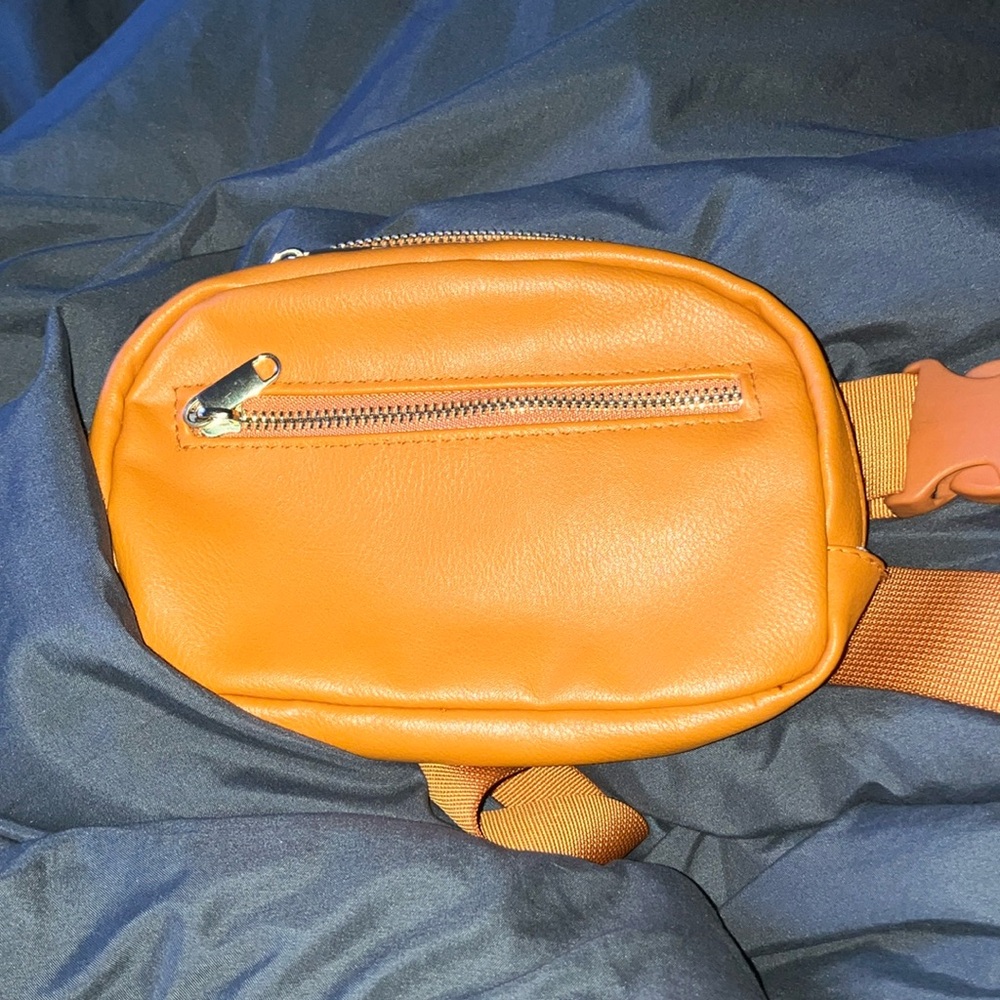 Orange Leather Men's Bag